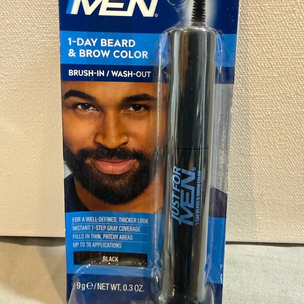 New in Package|Just For Men|Black Beard & Brow Color
